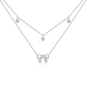 Bow Necklace enamel jewelry