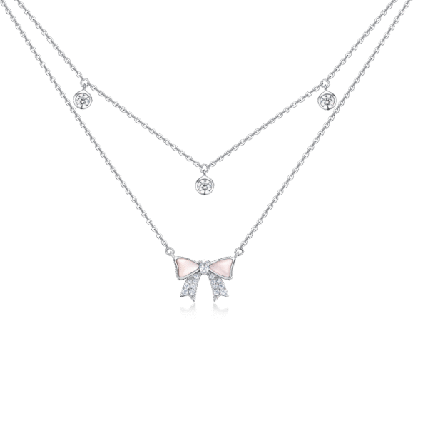 Bow Necklace enamel jewelry