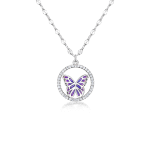 925 Sterling Silver Necklace enamel jewelry