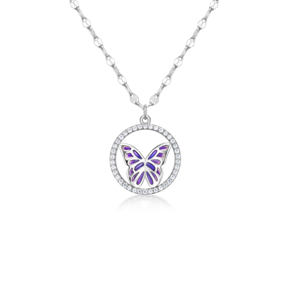 925 Sterling Silver Necklace enamel jewelry