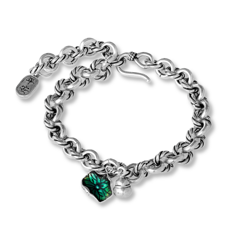 Lotus Leaf Bracelet enamel jewelry