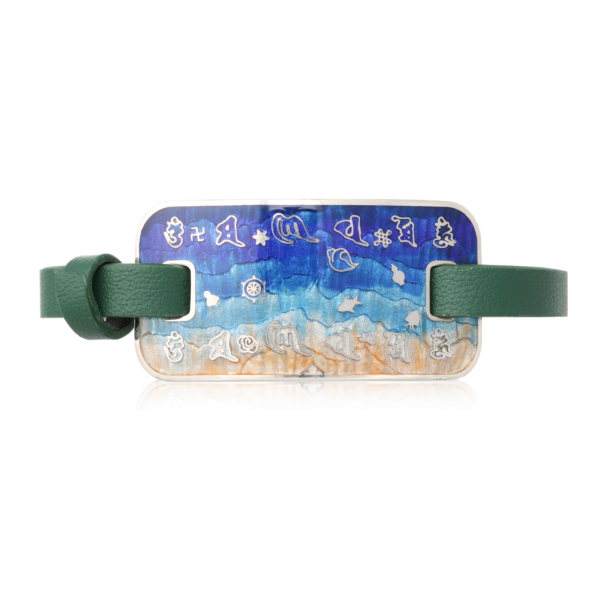 Om Mani Padme Hum Bracelet enamel jewelry