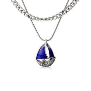 Boat Necklace Enamel Jewelry