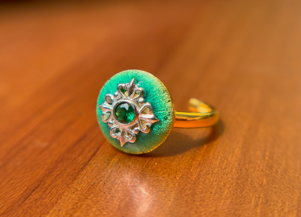 925 Silver Ring Enamel Jewelry