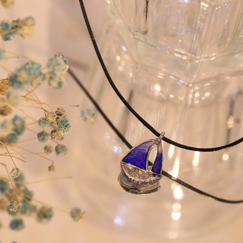 925 Silver Necklace Enamel Jewelry