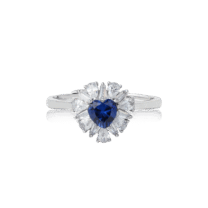 Blue Cubic Zirconia Ring Silver Jewelry