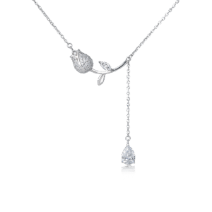 Tulip Necklace Silver Jewelry