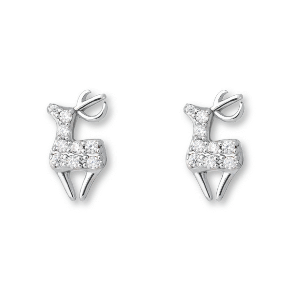 Deer Earrings Silver Jewelry