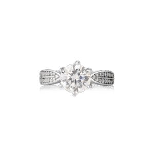 Zirconia Inlaid Ring Silver Jewelry