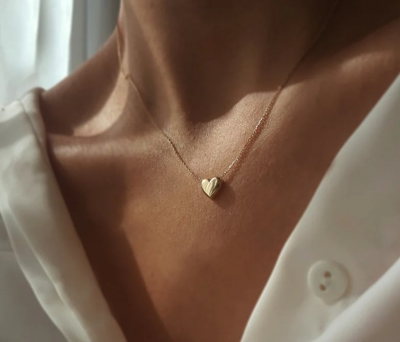 3D hard gold neckalce