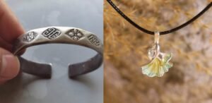 Pure silver vs 3D hard silver enamel neckalce