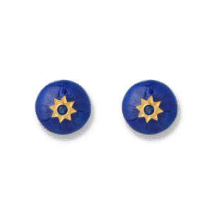 Zircon Inlaid Round Earrings Silver Jewelry