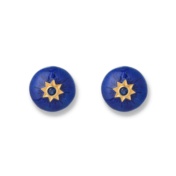 Zircon Inlaid Round Earrings Silver Jewelry