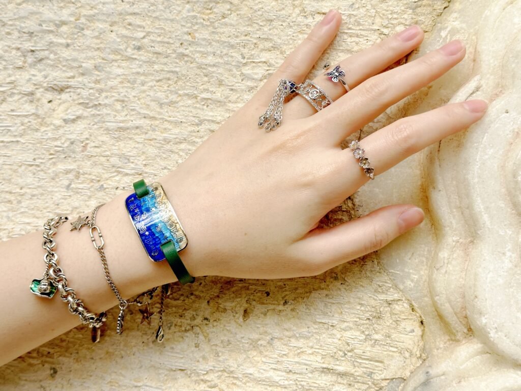 silver jewelry enamel jewelry