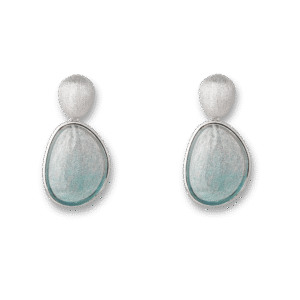 Water Drop Earrings Silver enamel jewelry