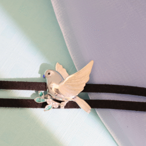 Pigeon Necklace(Gold) Silver Enamel Jewelry
