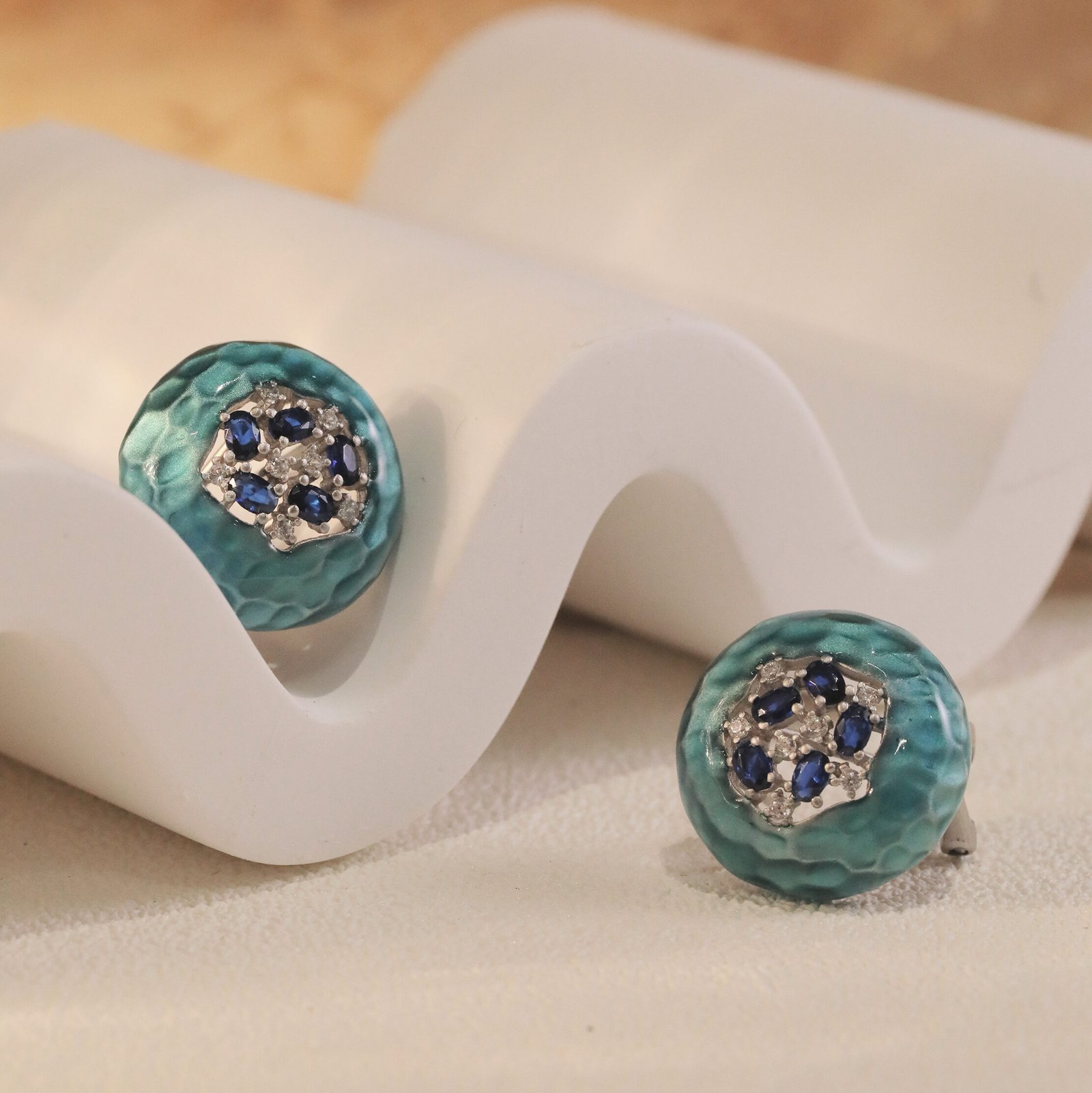 925 silver earrings enamel jewelry