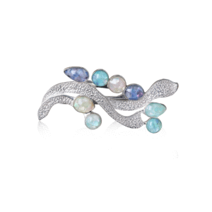 Enamel Brooch 925 Silver Jewelry