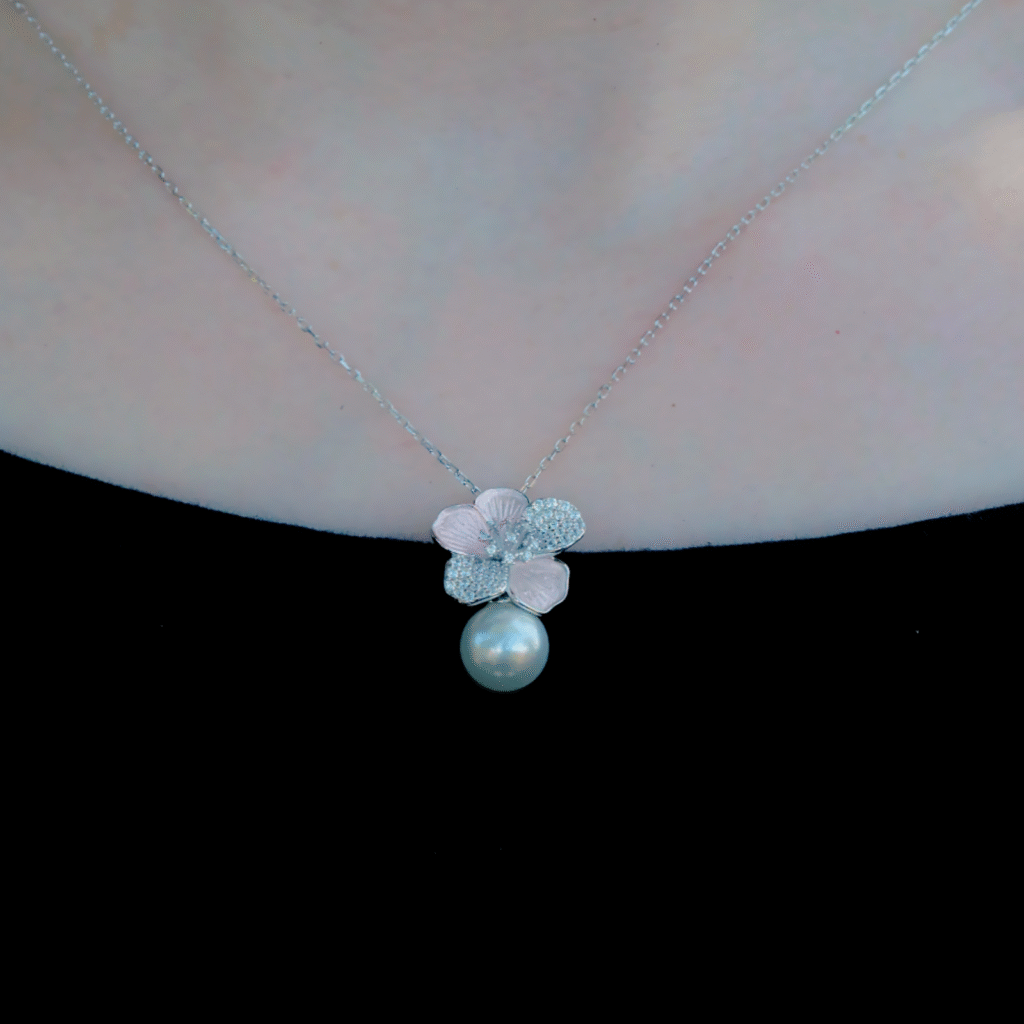 925 silver necklace enamel jewelry