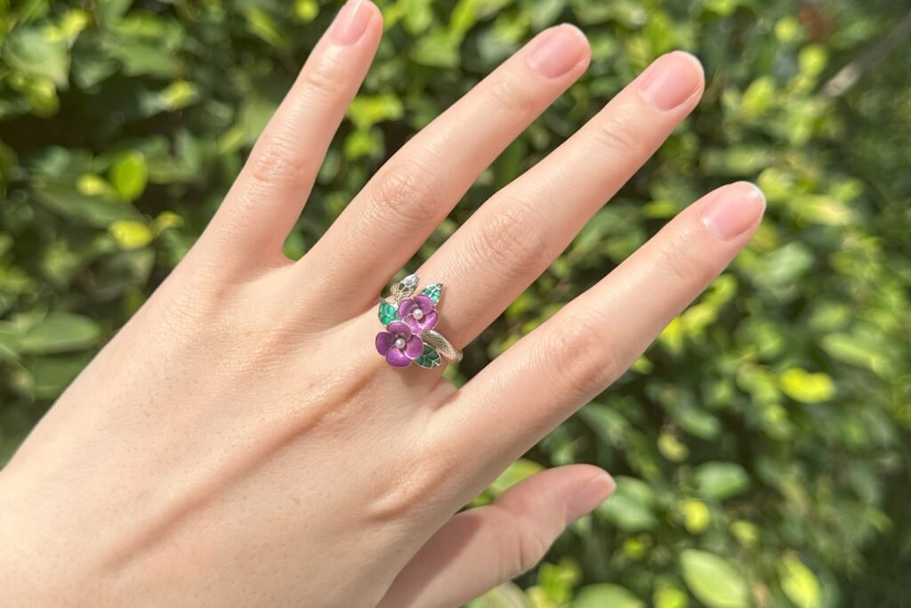 925 silver ring enamel jewelry