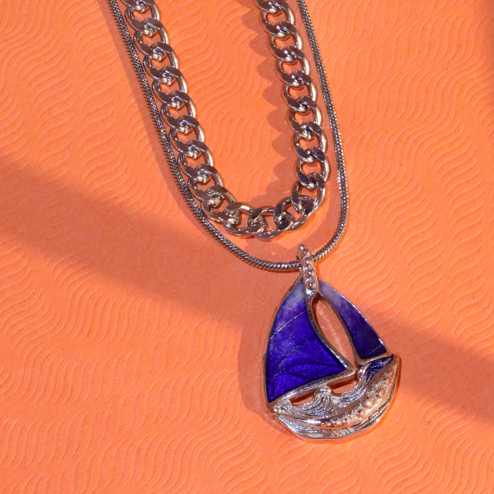 925 silver necklace enamel jewelry