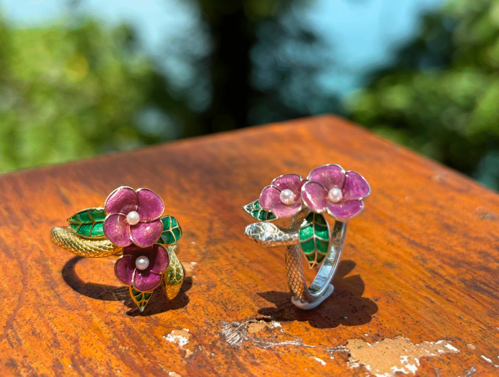 925 silver necklace enamel jewelry