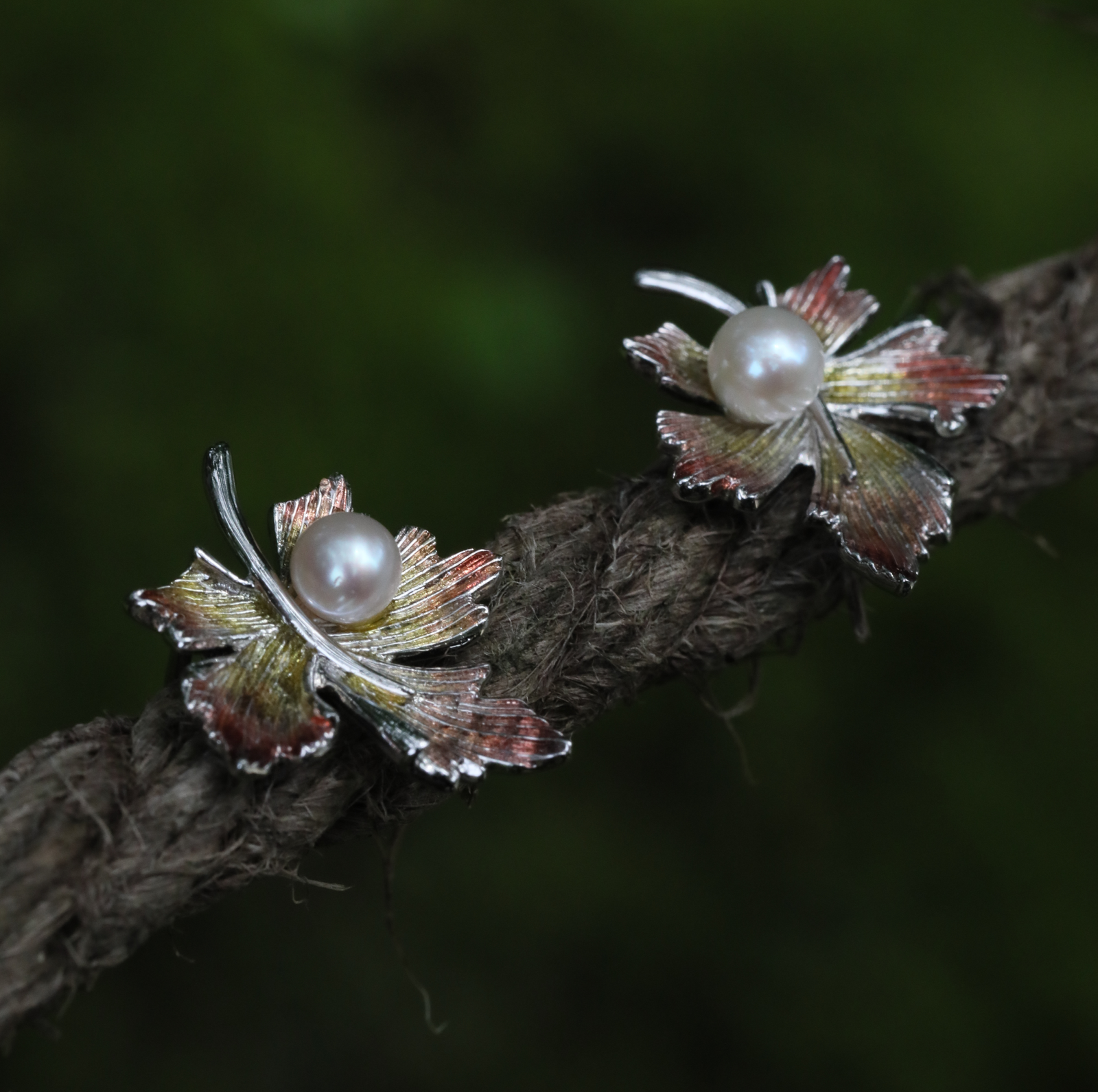 925 silver earrings enamel jewelry