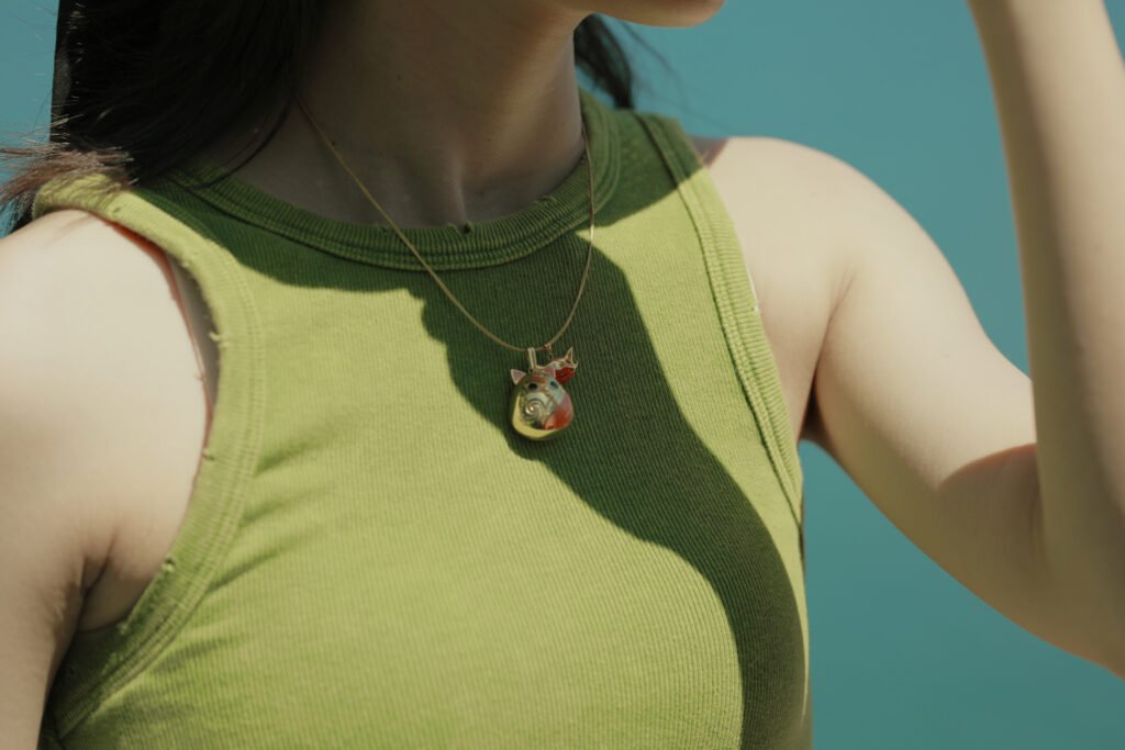 925 silver necklace enamel jewelry