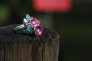 925 silver ring enamel jewelry