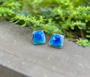 925 silver earrings enamel jewelry