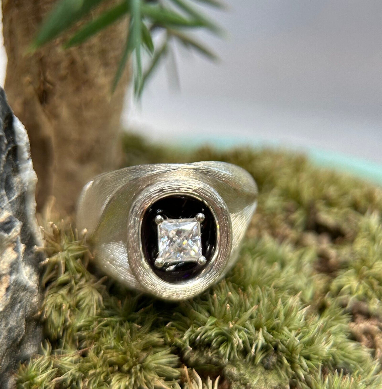 Mozambique Silver Tail Ring 925 Silver Enamel Jewelry