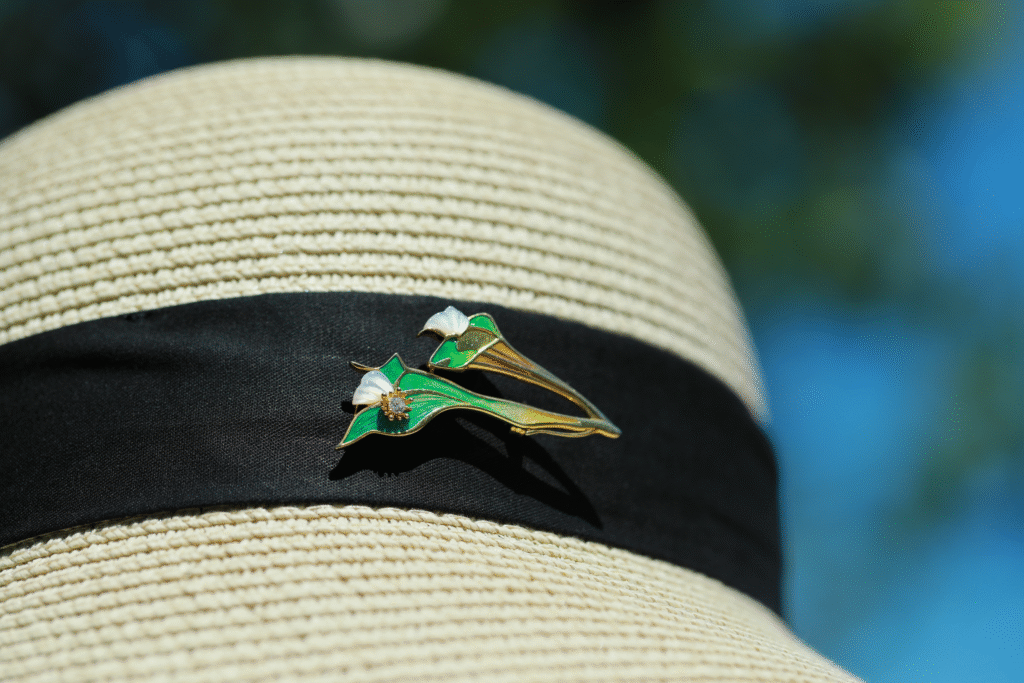 925 Silver Brooch Enamel Jewelry